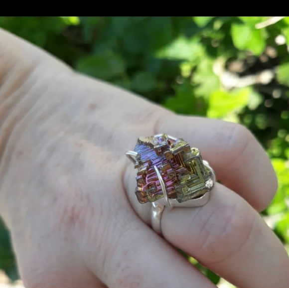 New Awesome Bismuth 925 Silver Ring. - Picture 3 of 8